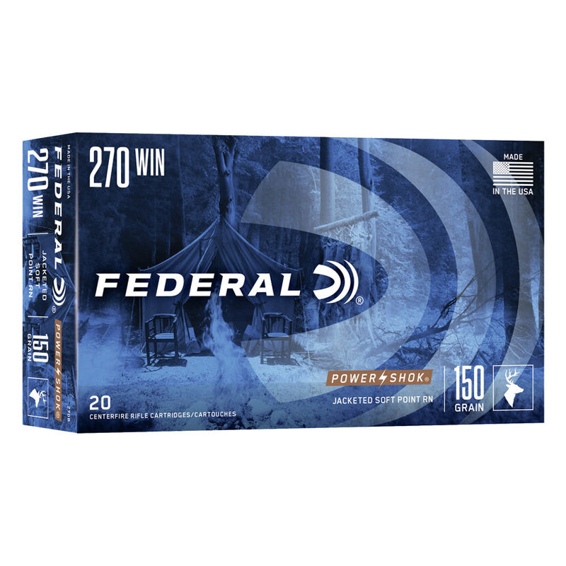 .270 Winchester, Federal Ammunition - Power•Shok JSP-RN 150GR. 20RD/BX
