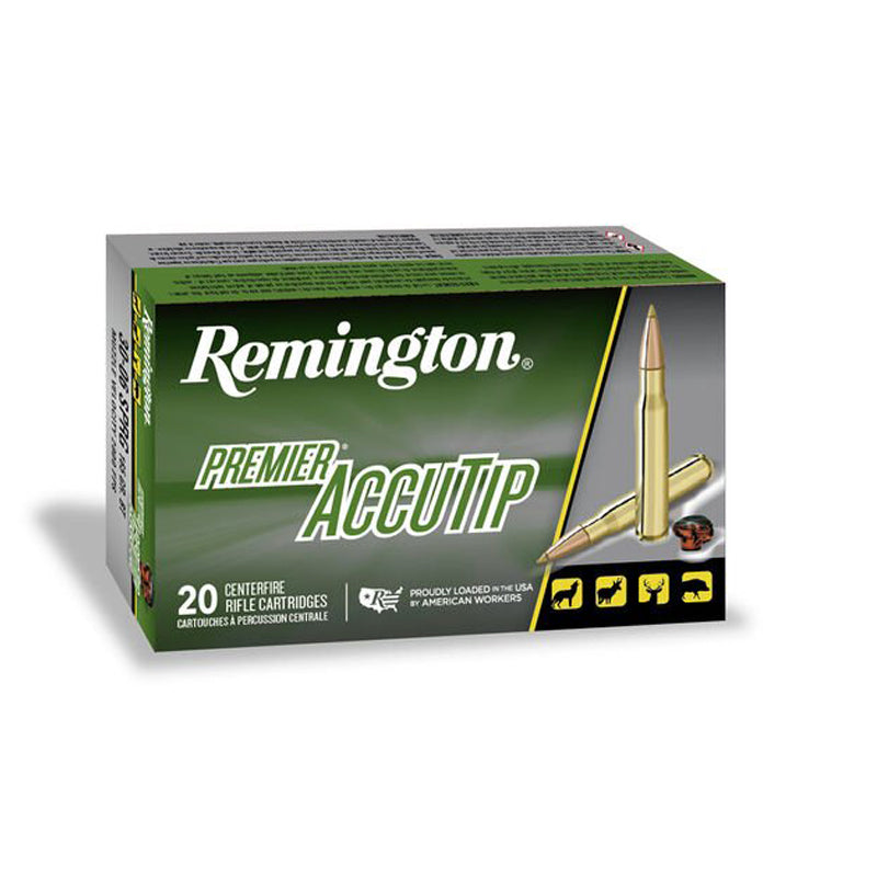 .22-250 Remington - Remington Ammo - Premier Accutip-V BT 50GR 20RD/BX
