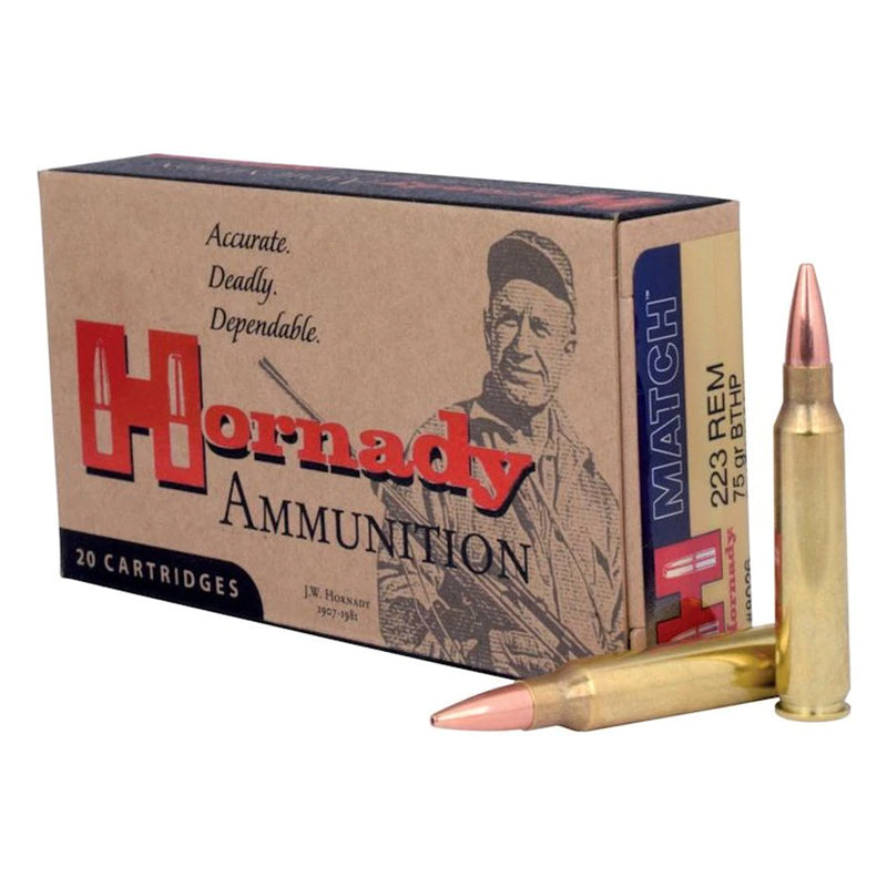 .223 Remington - Hornady - Rifle, Match BTHP 75GR. 20RD/BX