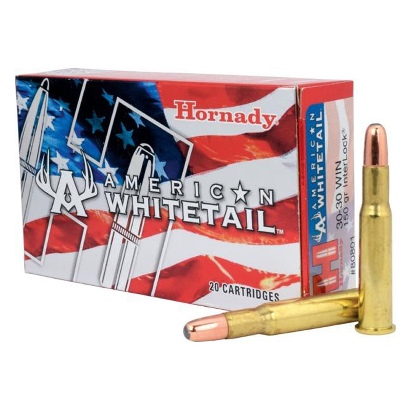 30-30 Winchester - Hornady Ammo, AW Interlock RN 150GR. 20RD/BX