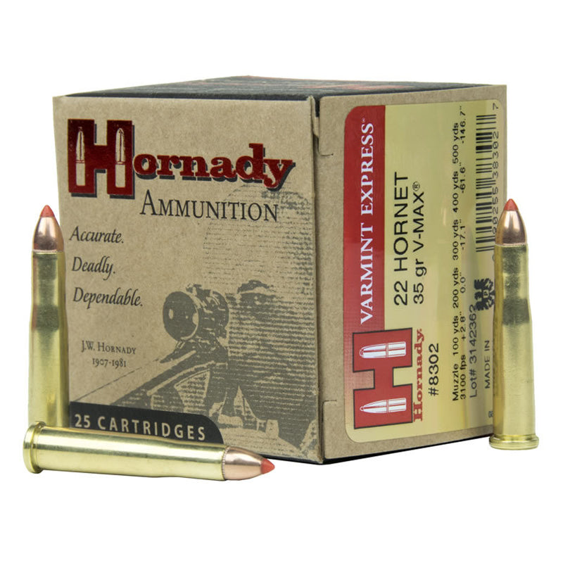 .22 Hornet - Hornady - Rifle, V-MAX 35GR. 25RD/BX
