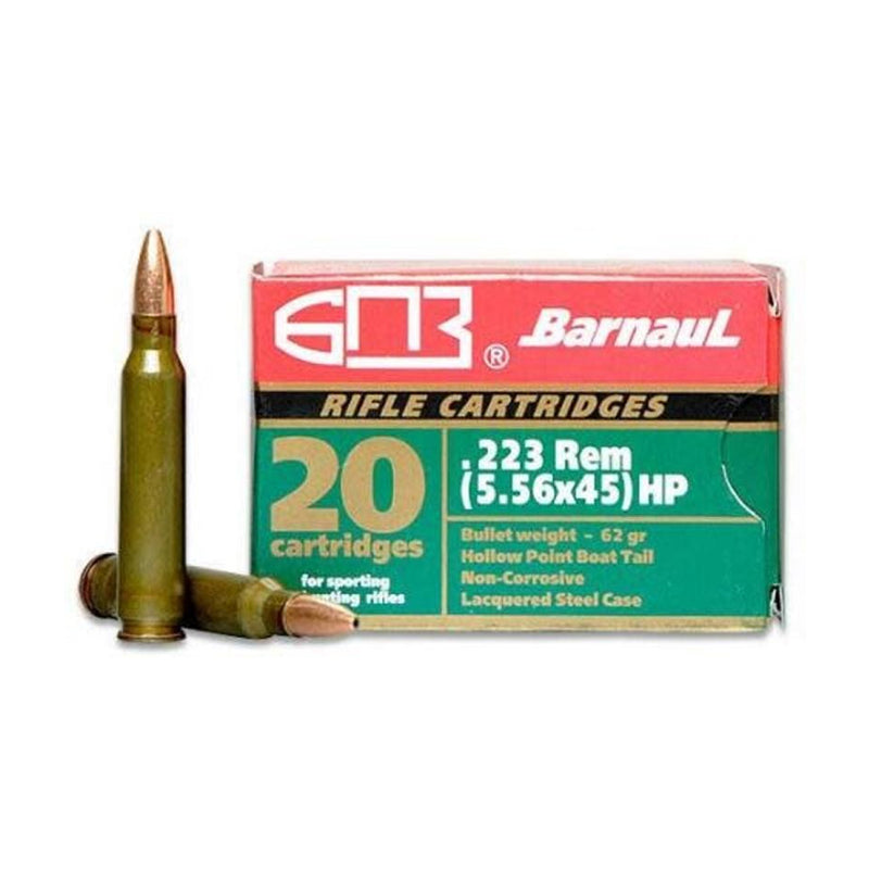 .223 Remington - Barnaul Ammunition - Rifle, HPBT, 62GR. 20RD/BX