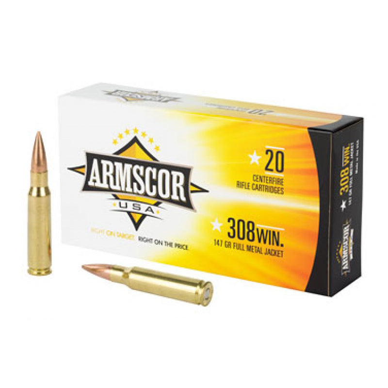 .308 WIN - ARMSCOR - Rifle, FMJ, 147GR. 20RD/BX