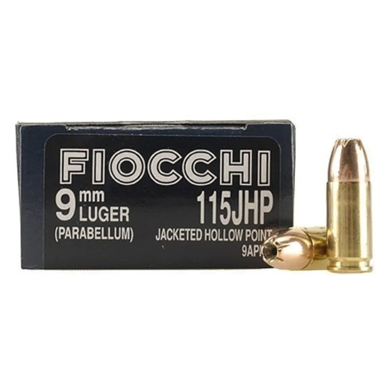 9mm Luger - Fiocchi - Shooting Dynamics, JHP, 115GR. 50RD/BX