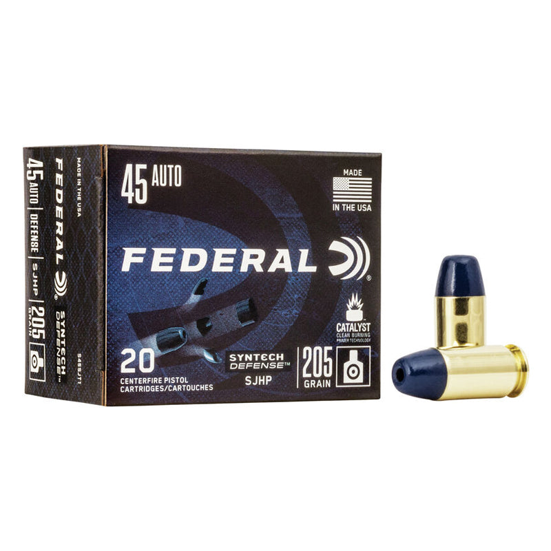 .45 Auto - Federal - Syntech Defense, SJHP, 205GR. - 20RD/BX