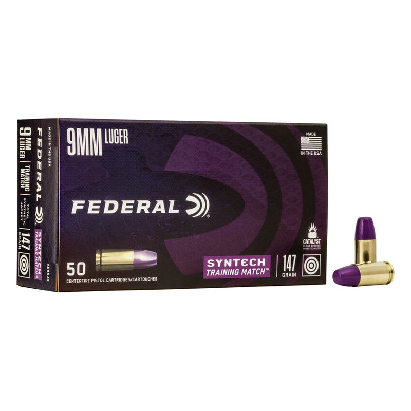 9mm Luger - Federal - Syntech Training Match, 147GR. - 50RD/BX