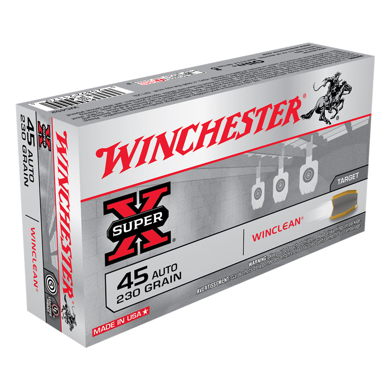 .45 Auto, Winchester Ammunition, Super-X WINCLEAN 230GR., 50RD/BX