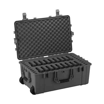 31" LARGE ROLLING CASE #1258 - 18 SLOT, 18 MAG PRE-CUT FOAM