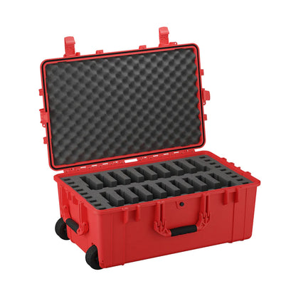 31" LARGE ROLLING CASE #1258 - 18 SLOT, 18 MAG PRE-CUT FOAM