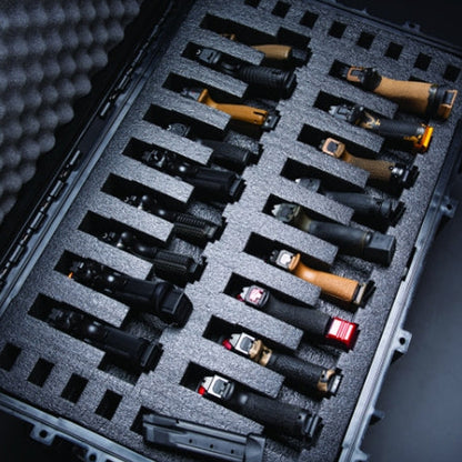 31" LARGE ROLLING CASE #1258 - 18 SLOT, 18 MAG PRE-CUT FOAM