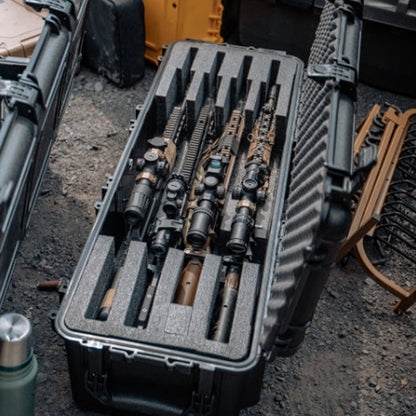 45" LONG TRUNK #2191 - 4 SLOT TACTICAL RIFLE PRE-CUT FOAM