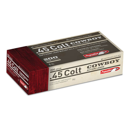 .45 Colt, Aguila Ammunition, Cowboy Action Load, SP 200GR. 50RD/BX