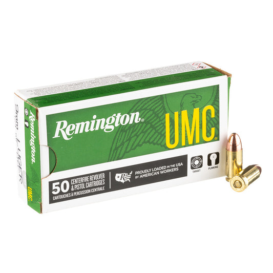 9mm Luger, Remington Ammunition, UMC FMJ 124GR 50RD/BX