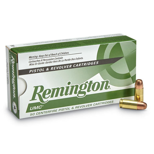 9mm Luger, Remington Ammunition, UMC FMJ, 147GR 50RD/BX