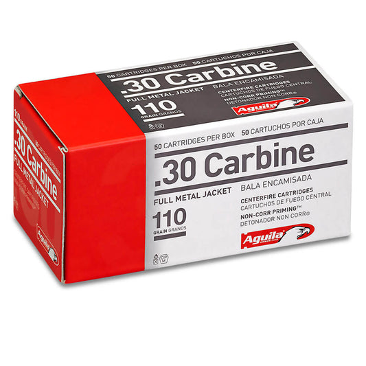 .30 Carbine - Aguila Ammunition - Rifle, FMJ, 110GR. 50RD/BX