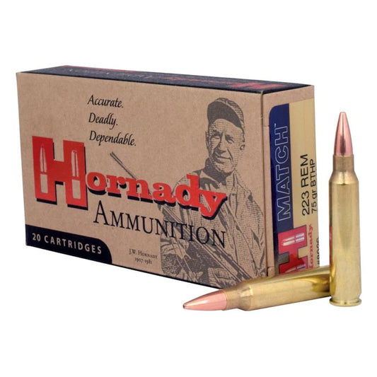 .223 Remington - Hornady - Rifle, Match BTHP 75GR. 20RD/BX