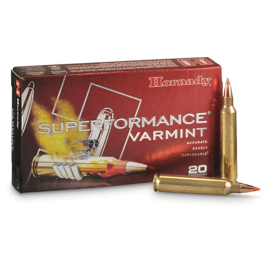 .22-250 Remington - Hornady - Rifle, V-MAX Superformance 50GR. 20RD/BX