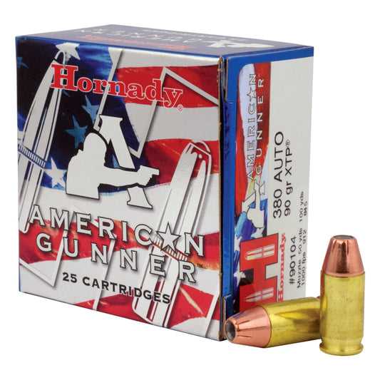 .380 Auto - Hornady Ammunition - American Gunner XTP 90GR 25RD/BX