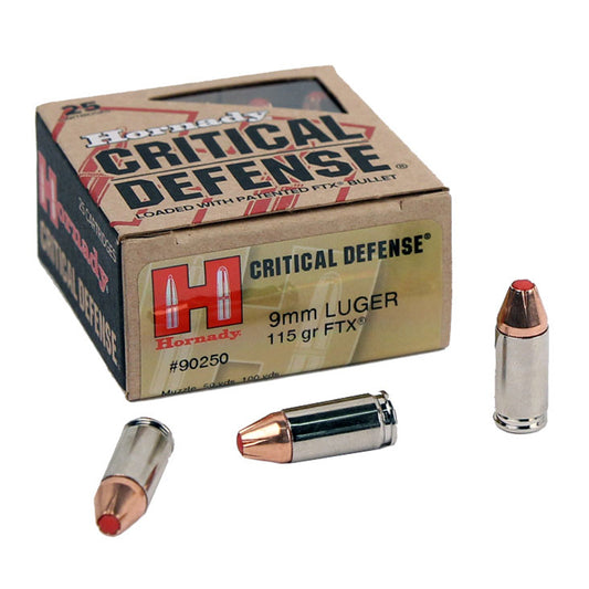 9mm Luger, Hornady Ammunition, Critical Defense FTX 115GR 25RD/BX