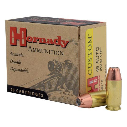 .45 Auto, Hornady Ammunition, Custom™ XTP 200GR., 20RD/BX