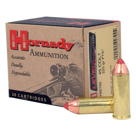 .45 Colt, Hornady Ammunition, LEVERevolution FTX, 225GR. 20RD/BX