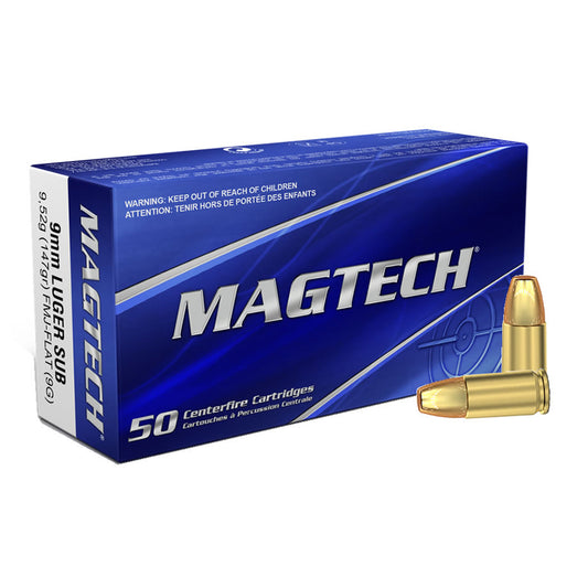 9mm Luger, MagTech Ammunition, FMJ 147GR 50RD/BX