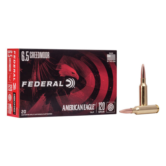 6.5 Creedmoor - Federal Ammo - American Eagle TMJ 120GR. 20RD/BX
