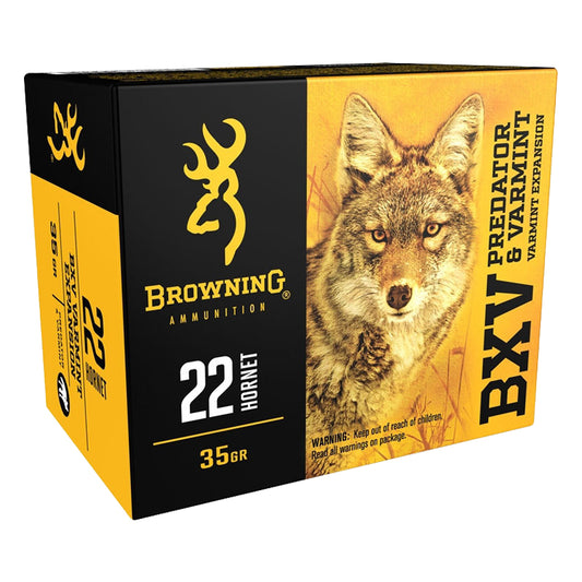 .22 Hornet - Browning Ammunition - Rifle, BXV 35GR. 20RD/BX