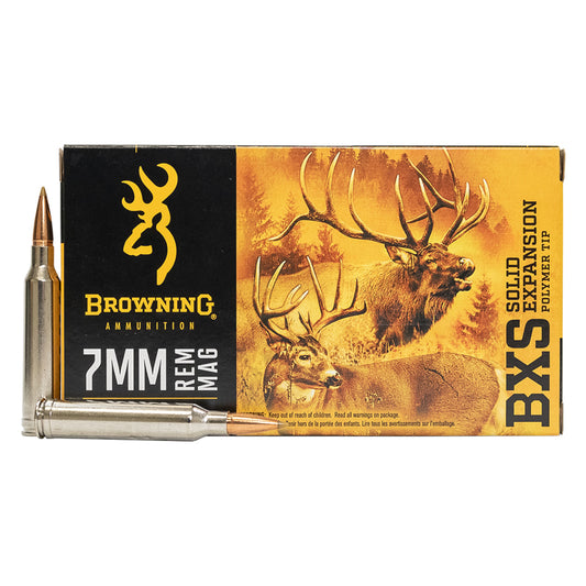7mm Rem Mag - Browning Ammo - Solid Expansion BXS, 139GR., 20BX
