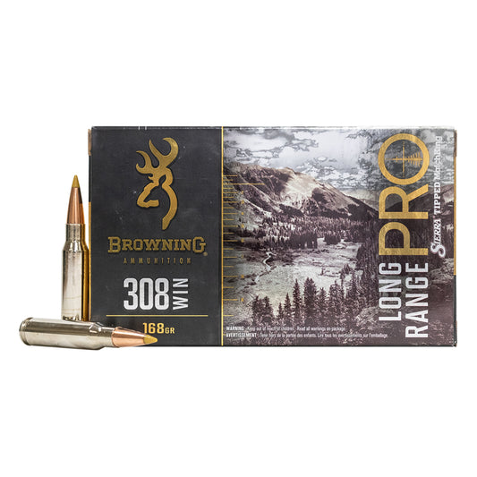 .308 WIN - Browning Ammunition - Rifle, Longe Range PRO 168GR. 20RD/BX
