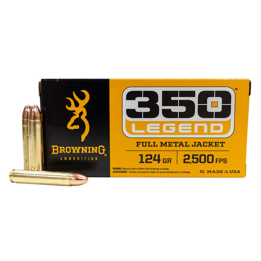 350 Legend - Browning Ammunition - Rifle, Full Metal Jacket 124GR. 20RD/BX