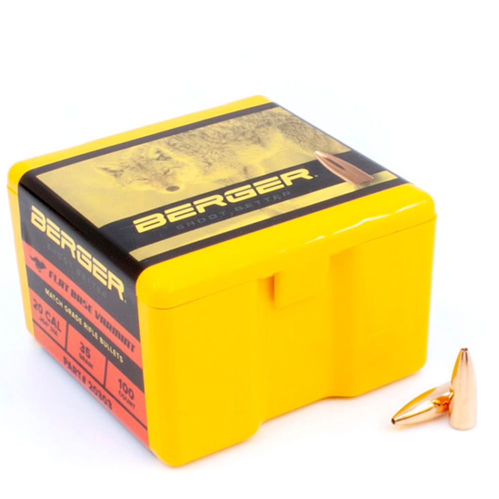 6MM/243 Winchester, BT Target, 95 Grain, Boat Tail Hollow Point, 100RD/BX - Berger Bullets
