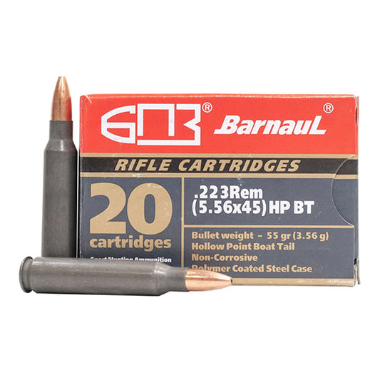 .223 Remington - Barnaul Ammunition - Rifle, HPBT, 55GR. 20RD/BX