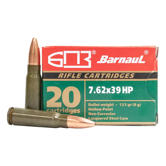 7.62x39mm - Barnaul Ammunition - Rifle, HP, 123GR. 20RD/BX