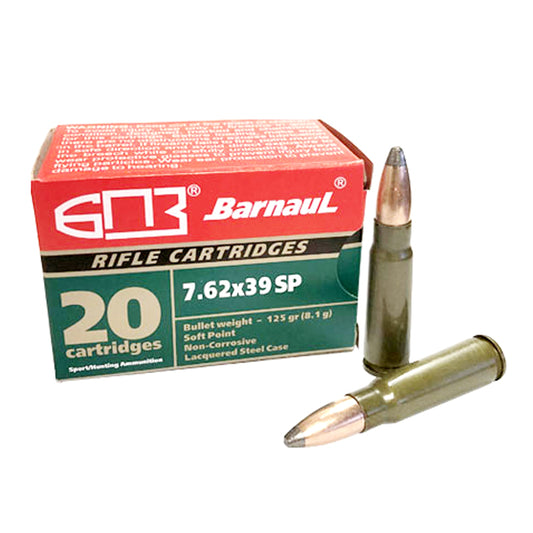 7.62x39mm - Barnaul Ammunition - Rifle, SP, 125GR. 20RD/BX
