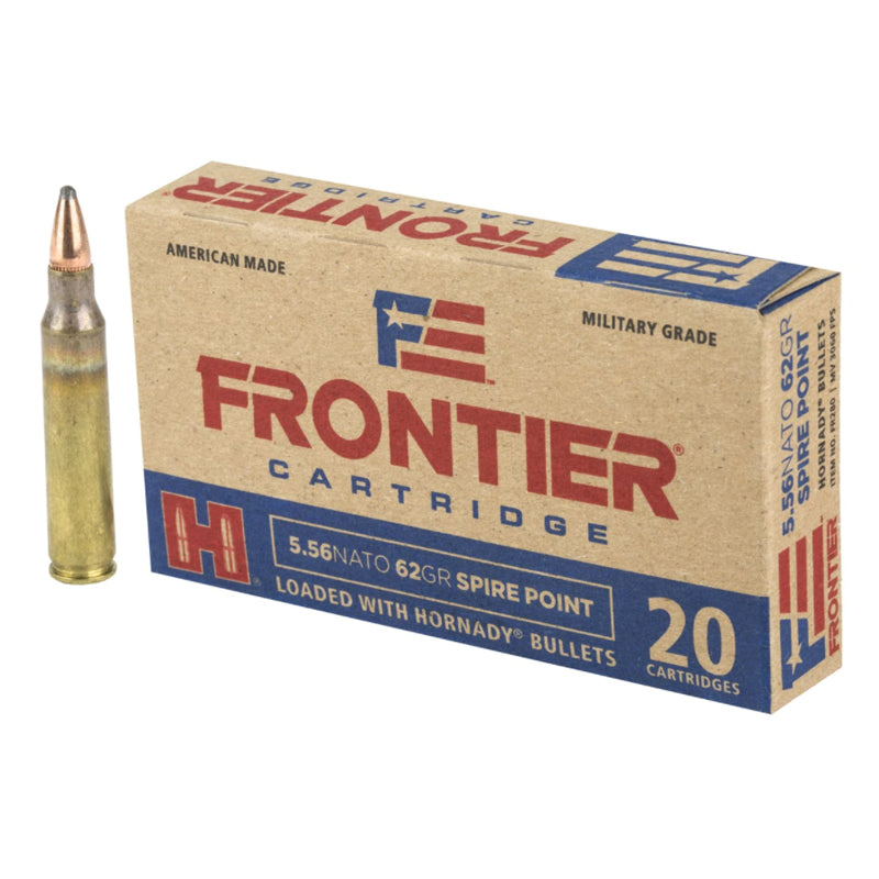 5.56 NATO - Hornady - Rifle, Frontier SP, 62GR. 20RD/BX