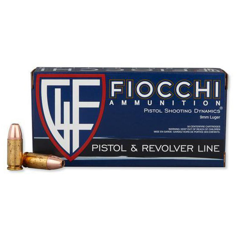 9mm Luger - Fiocchi - Shooting Dynamics, JHP, 147GR. 50RD/BX