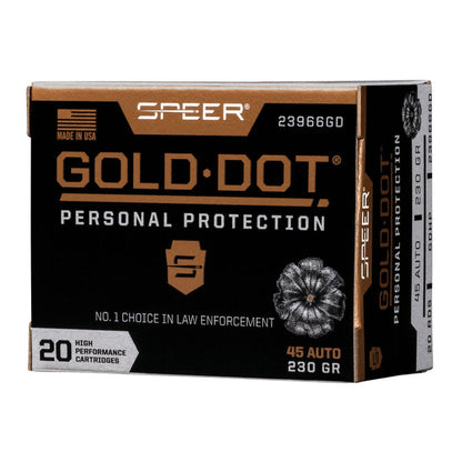 .45 Auto - Speer Ammo - Gold Dot, Personal Protection 230GR - 20RD/BX