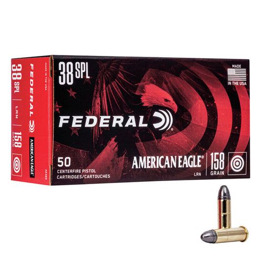 .38 Special - Federal - American Eagle, Handgun, LRN, 158GR. - 50RD/BX