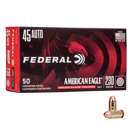 .45 Auto - Federal - American Eagle, Indoor Training, FMJ, TMJ, 230GR.