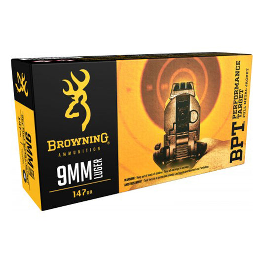 9mm - Browning Ammo - BPT TARGET, 147GR. FMJ, 50BX