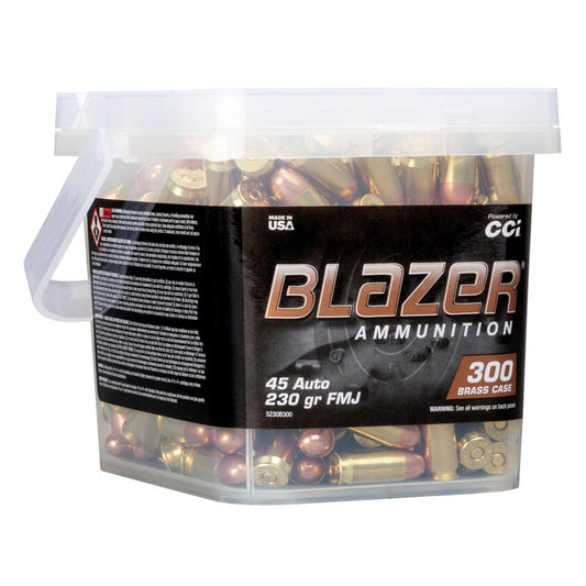 .45 Auto - CCi Ammunition - Blazer Ammo, 230GR. FMJ-RN, 300RD Bucket