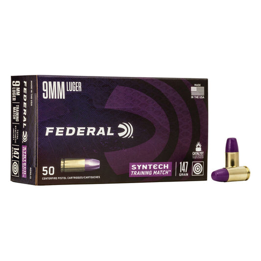 9mm Luger - Federal - Syntech Training Match, 147GR. - 50RD/BX