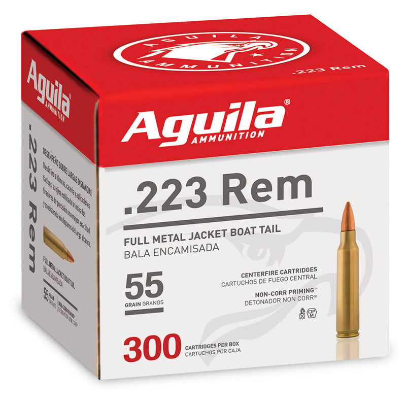 .223 Remington - Aguila Ammunition - Rifle, FMJ, 55GR. 300RD/BX