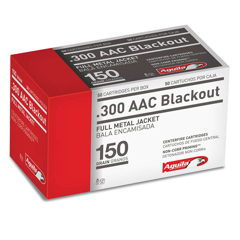 .300 AAC Blackout - Aguila Ammunition - Rifle, FMJ, 150GR. 50RD/BX