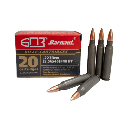 .223 Remington - Barnaul Ammunition - Rifle, FMJBT, 55GR. 20RD/BX