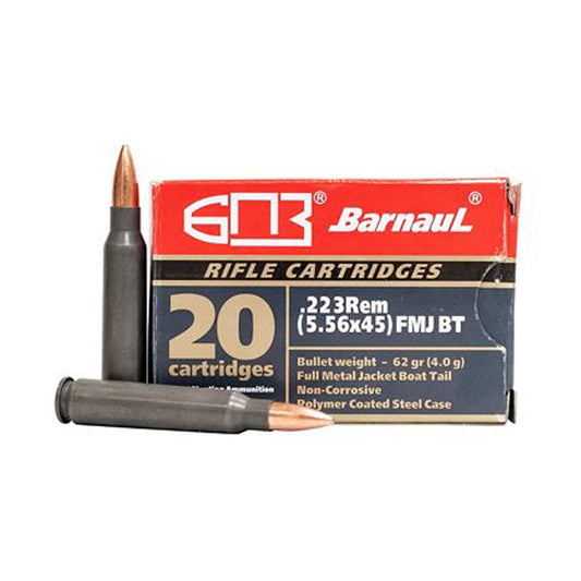 .223 Remington - Barnaul Ammunition - Rifle, FMJBT, 62GR. 20RD/BX