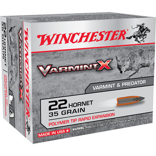 .22 Hornet, Winchester Ammo, Varmint-X PTRE 35GR. 20RD/BX