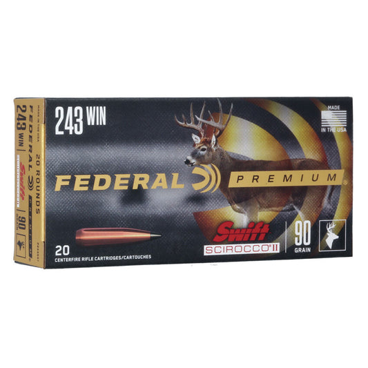 .243 Winchester, Federal Ammunition - Rifle, Scirocco II 90GR. 20RD/BX