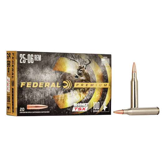 .25-06 REM - Federal Ammunition - Barnes TSX 115GR. 20RD/BX
